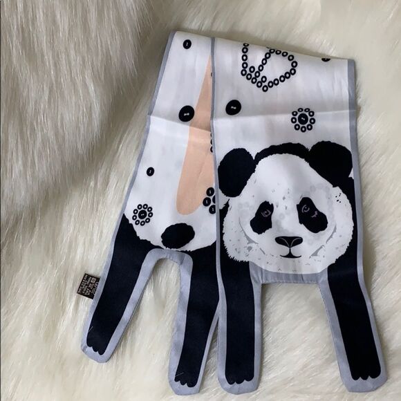 Panda 🐼 Twilly Bandeau Hair Neck Bag Tie  - Picture 5 of 8
